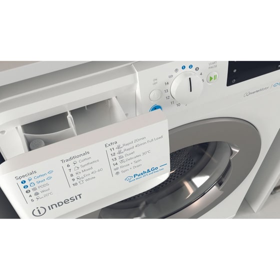INDESIT BWE 81496X WSV EE 8 kg 1.400 Στροφές Λευκό Πλυντήριο Ρούχων image 2