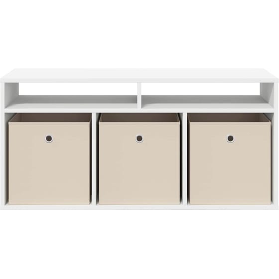 Έπιπλο Τηλεόρασης VidaXL με Συρτάρι 102 x 32 x 48,5 cm - Λευκό image 5