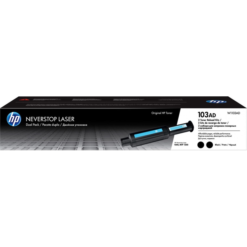 Toner HP 103AD Neverstop Reload Kit Dual Pack W1103AD - Black