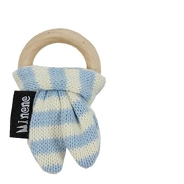 Minene Οικολογικό Ξύλινο Μασητικό , Wooden Teething Ring Blue