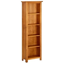 Βιβλιοθήκη VidaXL από Μασίφ Ξύλο Δρυός 45x22x140 cm - Καφέ