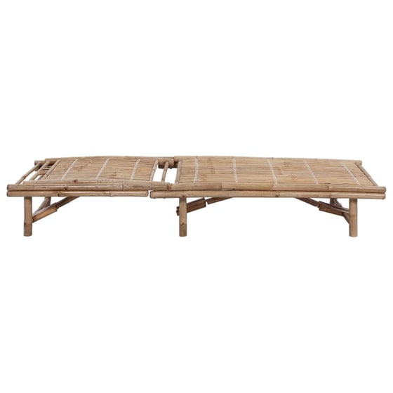 Ξαπλώστρα VidaXL από Μπαμπού 200x65x30-87 cm - Κόκκινη/Καφέ image 3