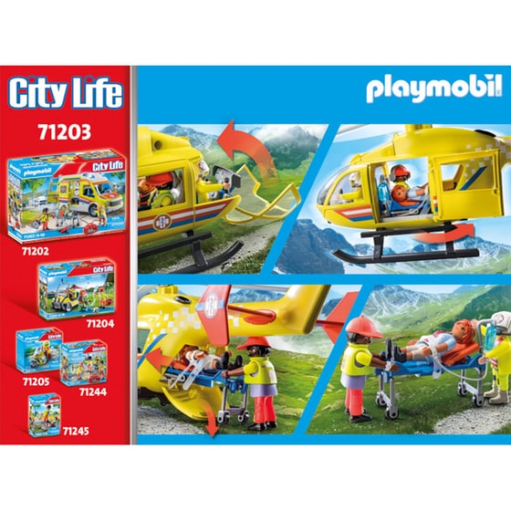 PLAYMOBIL® City Life Ελικόπτερο Πρώτων Βοηθειών (71203) image 2