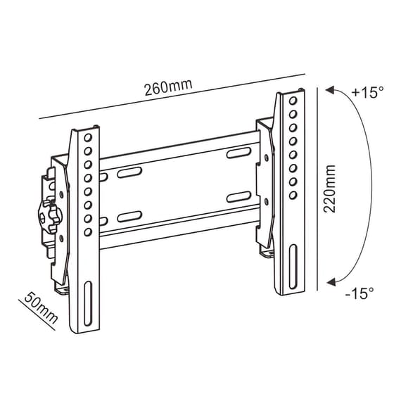 Βάση Τηλεόραση Επιτοίχια Sonora WonderWall 200 Tilt για 19" - 42" έως 20 kg image 1