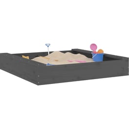 VidaXL Αμμοδόχος με Καθίσματα Τετράγωνη 111x111x20cm Ξύλινη - Γκρι