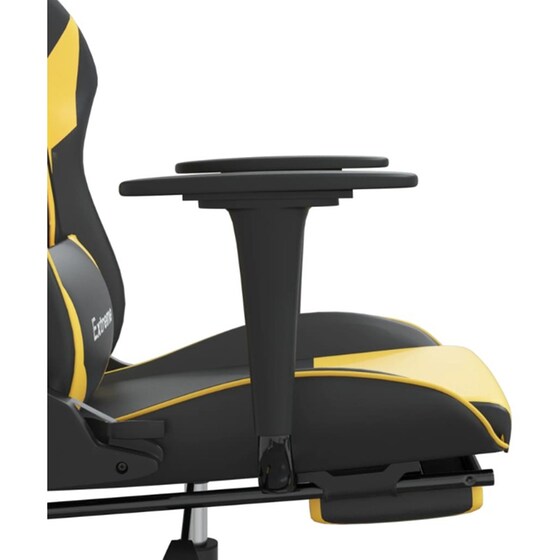 Καρέκλα Gaming VIDAXL 3143701 με Υποπόδιο από Τεχνητό Δέρμα - Μαύρο image 8
