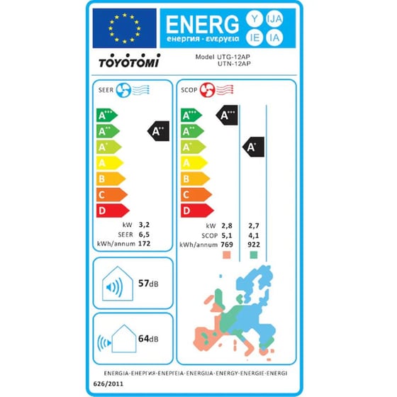 TOYOTOMI Umi Eco UTN/UTG-12AP Κλιματιστικό Inverter 12.000 BTU A++/A+++ με Ιονιστή & WiFi image 5
