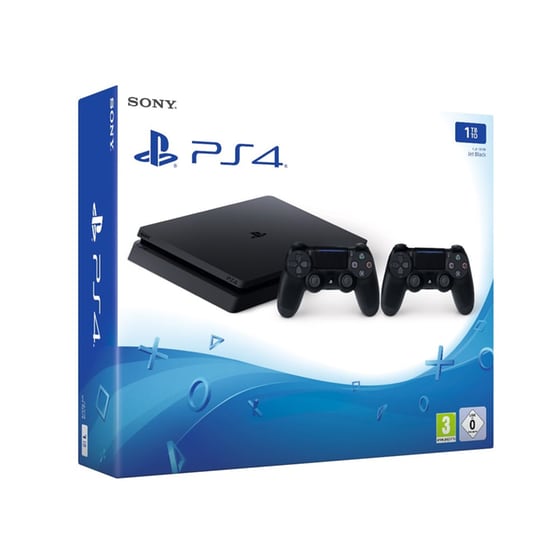 Sony PlayStation 4 - 1TB Slim D Chassis & 2ο Χειριστήριο (μαύρο) image 0