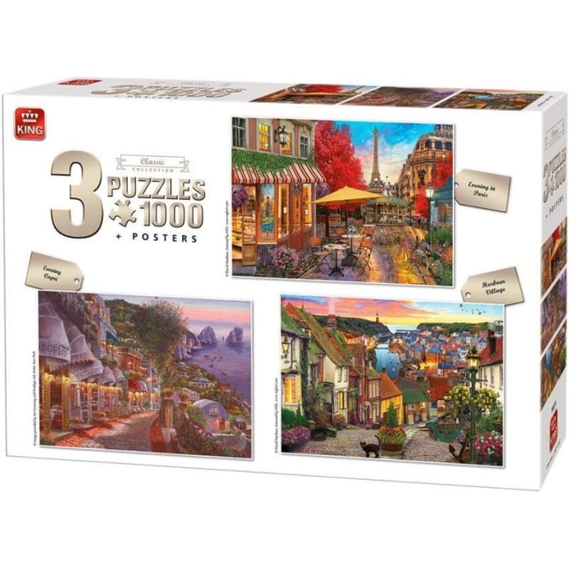 Παιδικό Παζλ King Puzzle Classic Collection 3 Σε 1 (1000 Κομμάτια)