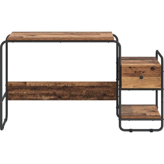 Γραφείο VidaXL με Αποθηκευτικό Χώρο 131,5x50x75,5 cm - Δρυς image 3