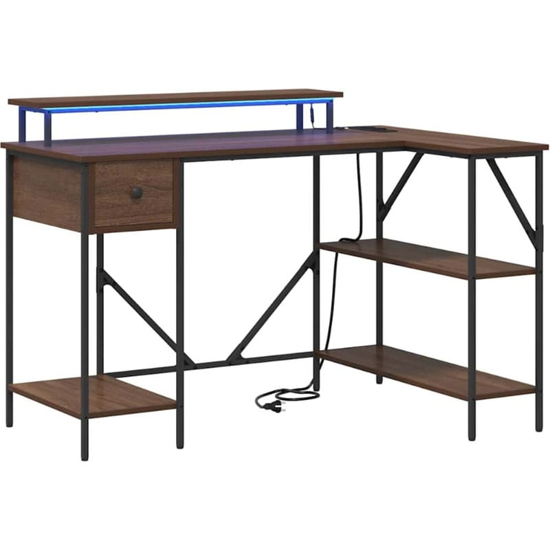 Γραφείο VidaXL από Επεξεργασμένο Ξύλο 120x79x86,5 cm - Καφέ Δρυς