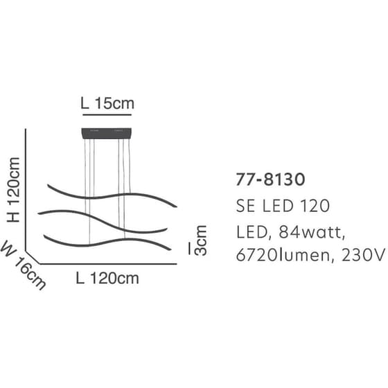 Φωτιστικό Οροφής Led Dimmable Homelighting Waves 77-8130 από Αλουμίνιο - Καφέ image 3