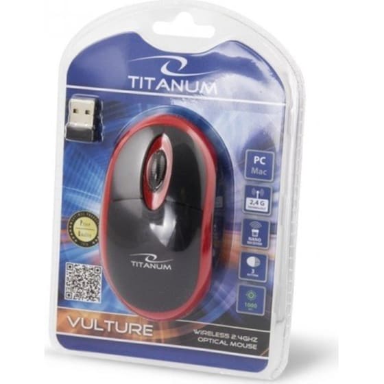 Esperanza Titanum 3D Vulture Ασύρματο Ποντίκι Κόκκινο image 2