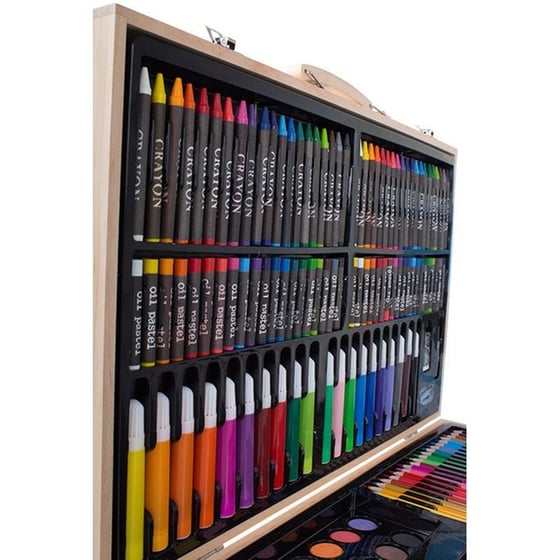 Σετ Ζωγραφικής Aria&nbsp;Trade Ξύλινη&nbsp;Βαλίτσα (188 Τεμάχια) image 9