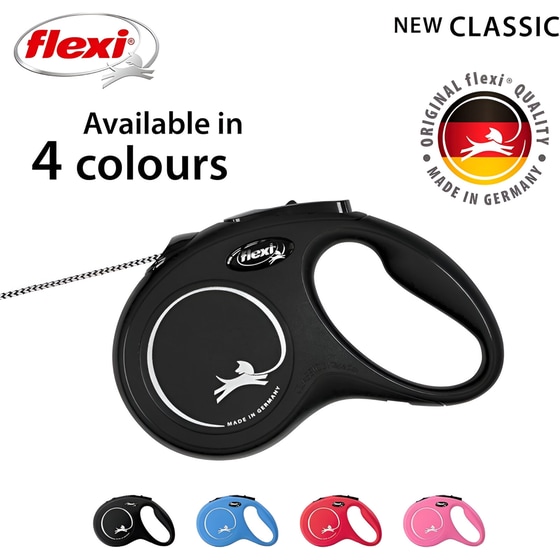 Πτυσσόμενο Λουράκι Flexi New Classic No L Για Σκύλο - Μαύρο image 1