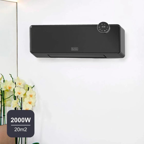 BLACK & DECKER BXWSH2001E 2000W Aερόθερμο Τοίχου Μαύρο image 6