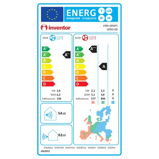INVENTOR Vero VERI-09WFI/VERO-09 9.000 BTU A++/A+++ με Ιονιστή & Wi-Fi Κλιματιστικό Inverter image 10