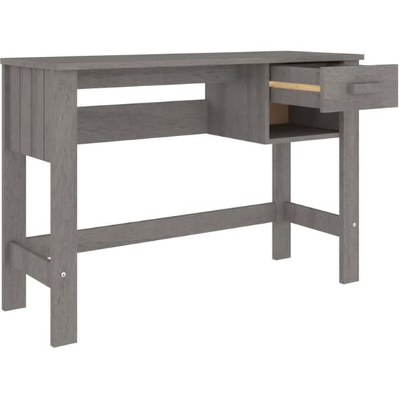 Γραφείο VidaXL Hamar από Μασίφ Ξύλο Πεύκου 110x40x75 cm - Ανοιχτό Γκρι image 6