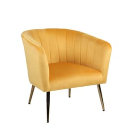 Πολυθρόνα Artelibre Tiana από Βελούδο 52x82x76 cm - Κίτρινο