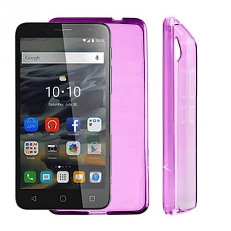 Θήκη Alcatel Pop 4 - Volte-Tel SlimColor TPU Back Cover Σιλικόνης - Διάφανη Ροζ VOLTE-TEL