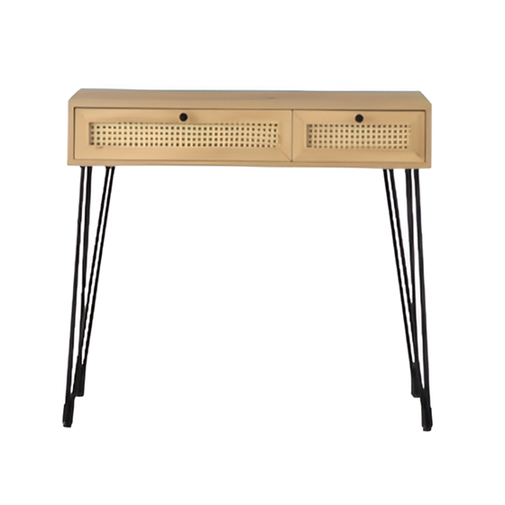 Γραφείο Μελέτης 24Mall Deserto από Μοριοσανίδα 105x55x79cm - Καφέ/Μαύρο image 0