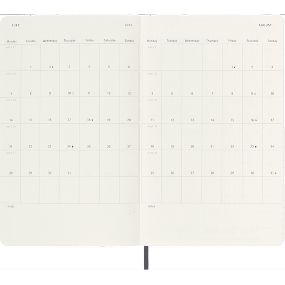 Ακαδημαϊκό Ημερολόγιο Εβδομαδιαίο Moleskine 2024-25 18Μ Large Sap. Blue Soft image 3