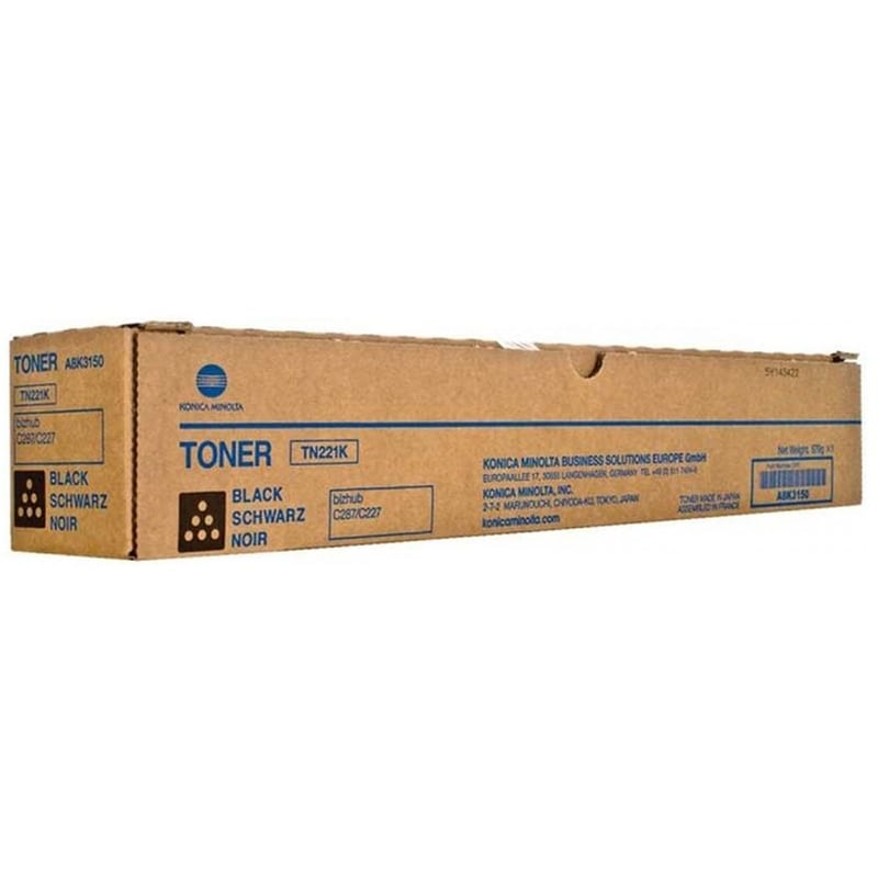 KONICA MINOLTA Konica Minolta Bizhub C227/287 Toner Black (a8k3150) (mintn221k)