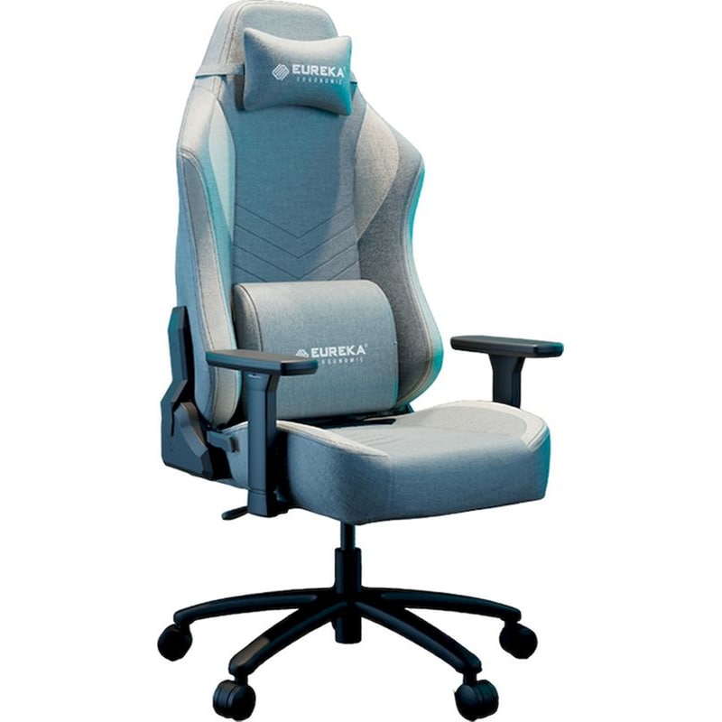 Gaming Καρέκλα Eureka Ergonomic ERK-GC09-BU Υφασμάτινη - Γαλάζια