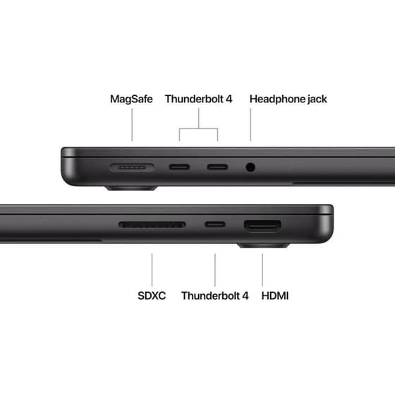 Apple MacBook Pro 14" M4 Chip QHD+ (Apple M4 10 Cores/16GB/1TB SSD/10 Cores GPU/macOS) Space Black image 6