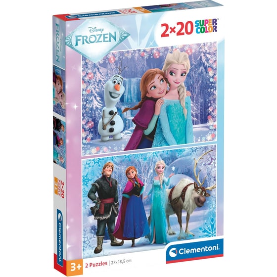 Παιδικό Παζλ Clementoni Super Color Disney Frozen (2x20 Κομμάτια) image 0