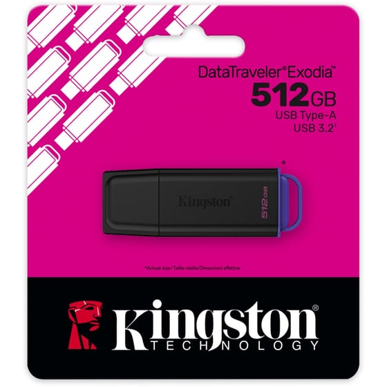 Kingston DataTraveler Exodia 512GB USB 3.2 Stick - Μωβ image 3