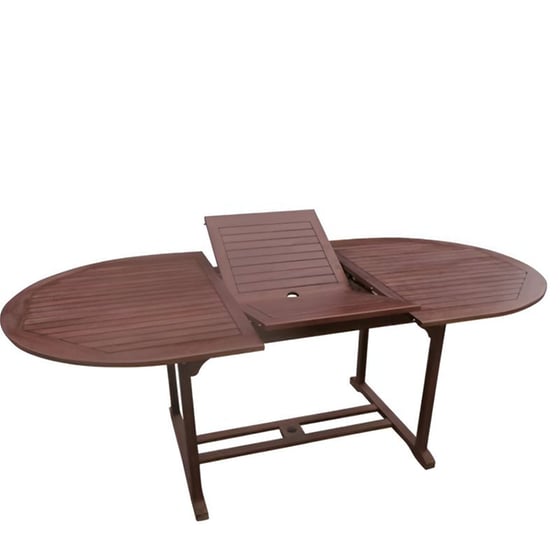 Τραπέζι Εξωτερικού Χώρου Επεκτεινόμενο 24Mall c10245 από Ξύλο 150(+50)x100x74 cm - Καφέ image 0