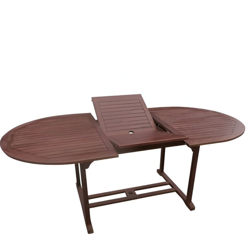 Τραπέζι Εξωτερικού Χώρου Επεκτεινόμενο Woodwell c10245 από Ξύλο 150(+50)x100x74 cm - Καφέ