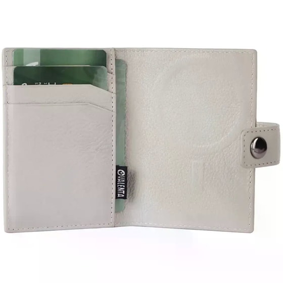 Θήκη Καρτών Valenta Leather Magsafe Off White image 4