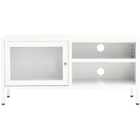 Έπιπλο Τηλεόρασης VidaXL Ατσάλι Και Γυαλί 90x30x44cm - Λευκό image 1