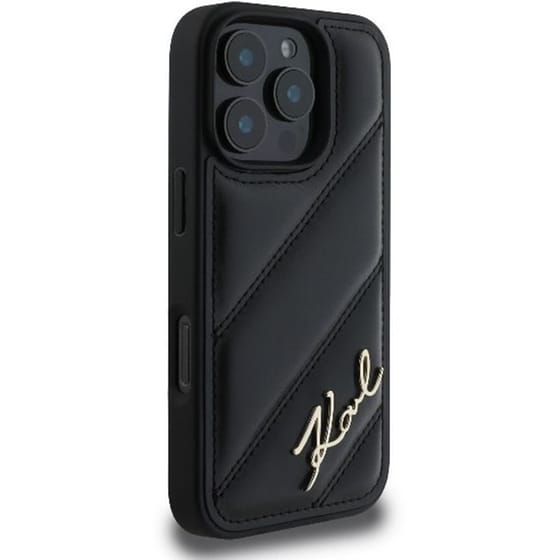 Θήκη Apple iphone 16 Pro Max - Karl Lagerfeld Quilted Signature - Μαύρο image 3