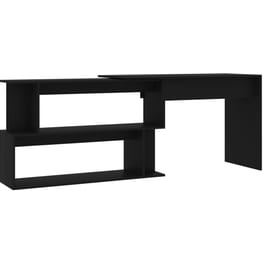 Γραφείο Γωνιακό VidaXL από Μοριοσανίδα 200x50cm - Μαύρο