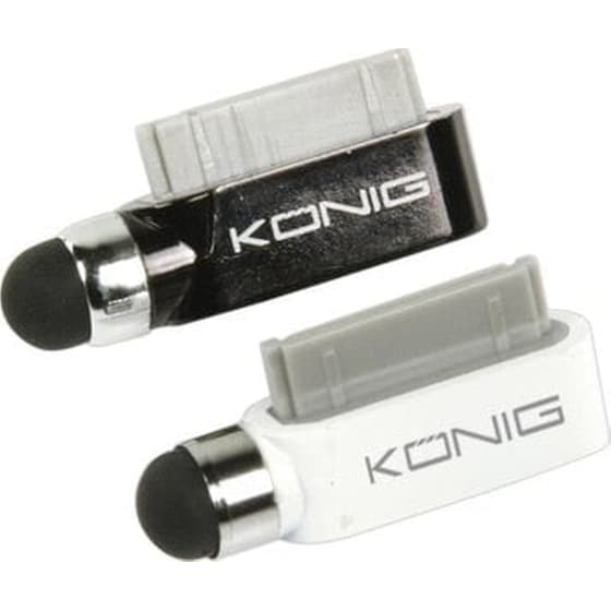 Γραφίδα Αφής Konig Cs2 Styla 100 2τμχ - Λευκό/Μαύρο image 0