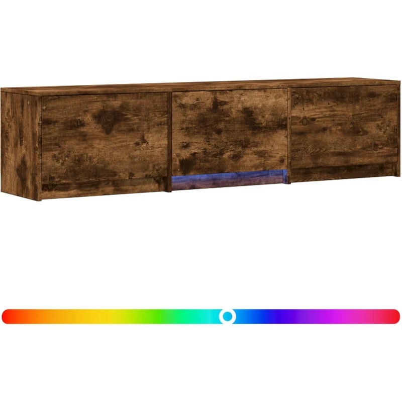 Έπιπλο Τηλεόρασης VidaXL με LED 165 x 34 x 40 cm - Καπνιστή Δρυς