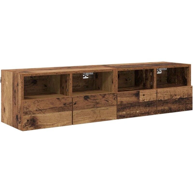 Έπιπλο Τηλεόρασης VidaXL 2 τμχ 60 x 30 x 30 cm - Παλαιωμένο Ξύλο