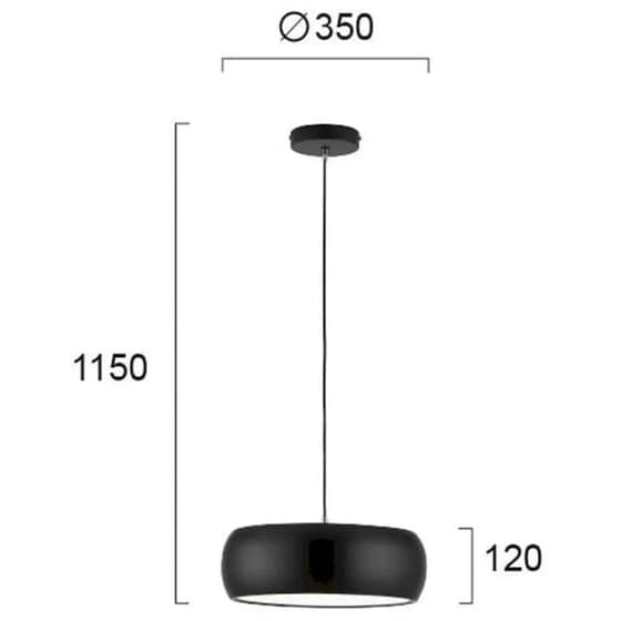 Φωτιστικό Οροφής Μονόφωτο Viokef Led Sali 4227601 Μεταλλικό - Μαύρο image 1