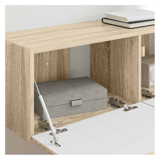 Έπιπλο Τηλεόρασης VidaXL Επιτοίχιο 2 τμχ 196 x 31 x 29,5 cm - Sonoma Δρυς image 3