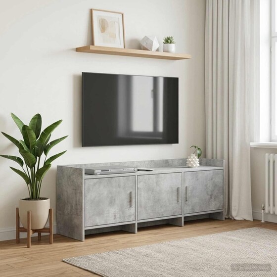 Έπιπλο Τηλεόρασης VidaXL 130 x 33 x 47 cm - Γκρι Σκυροδέματος image 1