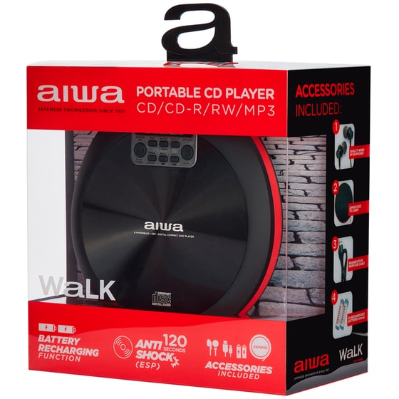 Φορητό CD Player AIWA PCD-810RD - Μαύρο/Κόκκινο image 11