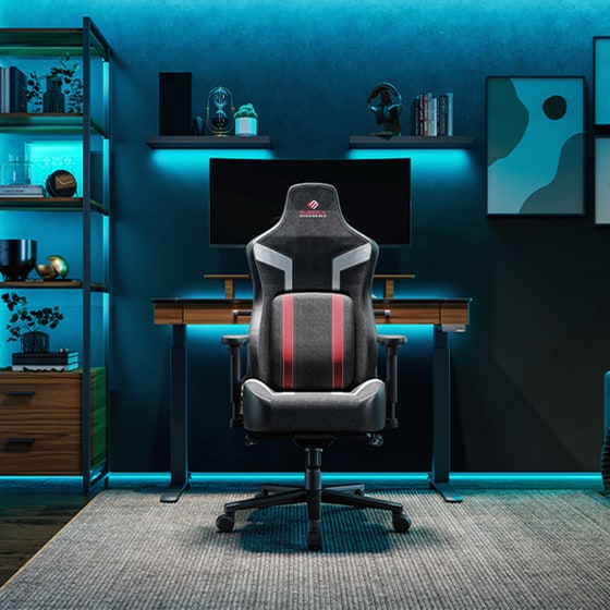 Καρέκλα Gaming Eureka Ergonomic Python II ERK-GC08-R από Τεχνητό Δέρμα - Μαύρη/Κόκκινη image 8