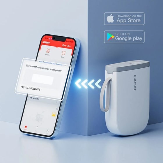 NIIMBOT D11 Έχρωμος Εκτυπωτής Thermal Ετικετών με Bluetooth - Ροζ image 2