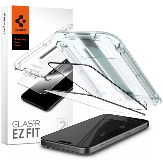 Προστατευτικό Οθόνης Apple iPhone 15 Pro Max - Spigen EZ Fit GLAS.tR 2τμχ image 0