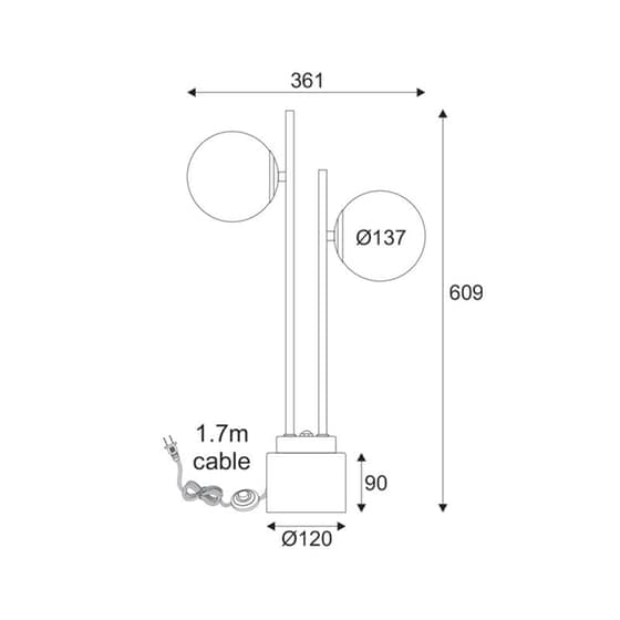 Πορτατίφ Aca Quadro Ml127022tbk Μεταλλικό 36x13.7x61 cm - Λευκό/Μαύρο image 1