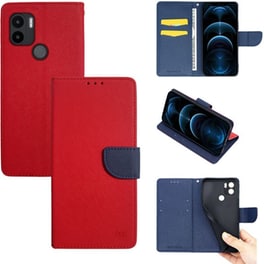 Θήκη Xiaomi Poco C50/ Redmi A1+/ Redmi A2+ - Sonique  Trend Book - Κόκκινο/ Σκούρο Μπλε