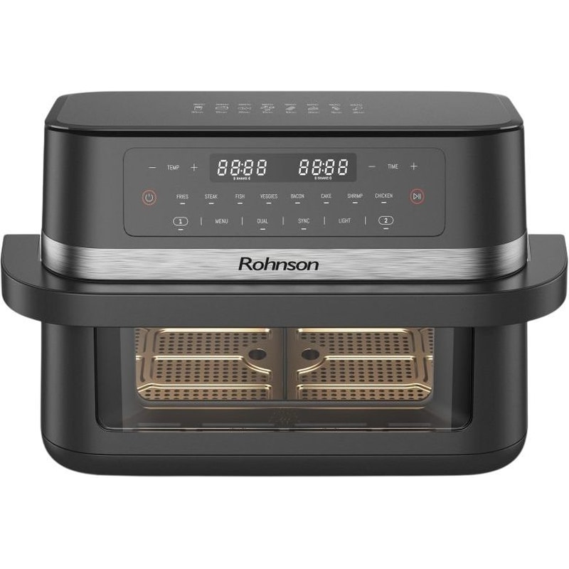 ROHNSON R-2881 με Αποσπώμενο Κάδο 2950 W 11.5 L Γκρι/Μαύρο Φριτέζα Αέρος